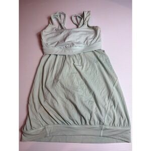 Lululemon Light‎ Green Workout Dress Athletic Tank Top Activewear stained size 4